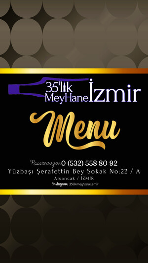 35lik Meyhane İzmir e-katalog kapak görseli