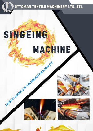 SINGEING MACHINE BROCHURE e-katalog kapak görseli